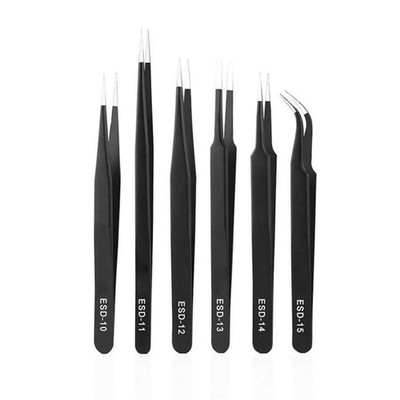 ESD 10-15 Stainless Steel Tweezers Multifunction Pliers Anti-Static Material C