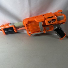 Fury Fire Pump Action Revolver Nerf Gun Orange Team Dart Tag - 10 Dart Barrel