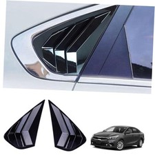 for Kia Forte 2019-2024 Sport Style Rear Side Window Louvers Air Bright Black