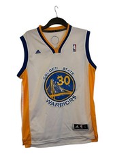 Weiß/blau/gelb 2015 Adidas #30 Steph Curry Golden State Warriors NBA Trikot