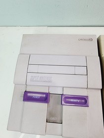 LOT OF 2 SNES CONSOLES SUPER NINTENDO SNS-001 -  PARTS OR REPAIR