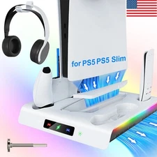 For PS5 Stand Cooling Fan PS5 Controller Charging Station For Sony Playstation 5