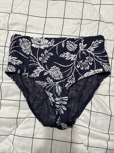 Sea Level Bikini Bottom Swim Essentials Australia NWoT US 10 Blue & White Floral
