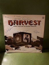 HUBERT DAVIS & HIS SEASON TRAVELERS - Harvest LP VINYL SIGNED By Band VG+