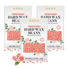 PURECLEAN Hard Wax Beads, 300g Pink Rose Hair Removal Beans for A-Pink 