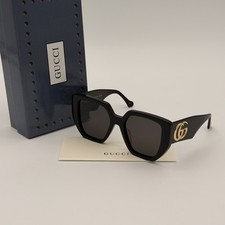 Gucci GG 0956S-003 Black/Gray Oversized Geometric Women's Sunglasses