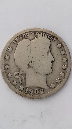 1902-P United States Barber Head Quarter (#2)