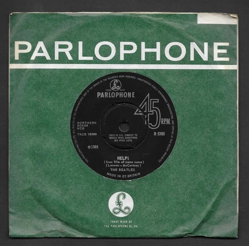 1965 The BEATLES 45 Help ! /I'm down  PARLOPHONE R 5305