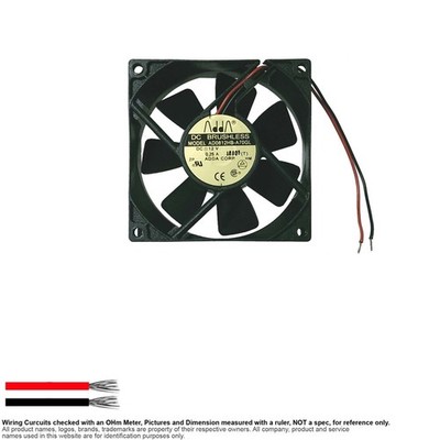 Fan Axial Muffin Cooling DC 12V  80mm 80x80x25 ADDA AD0812HB-A70GL T HM ZP 0.25A