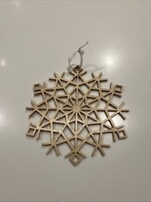 wooden snowflakes Pair - Approximately 7