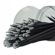MICRO FIBERLESS EYELASH APPLICATORS IN MICROBRUSH TUBE, BLACK, 100 pieces