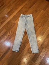 Vintage 1990 Levi’s 544 Acid Wash Skinny Tapered Jeans Made in USA Women’s 5
