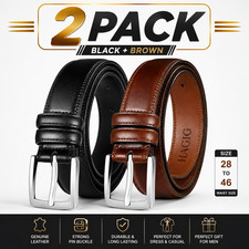 2X-Genuine-Leather Belts For Men Classy Dress Belts Mens Belt ManyColors Sizes