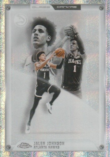 Jalen Johnson #GC-14 2025 Topps Chrome Update Glass Canvas card