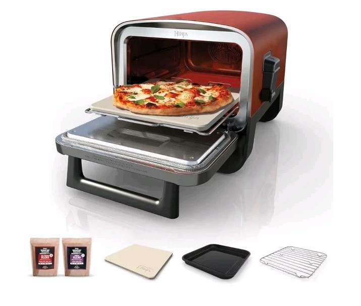 Ninja Woodfire OO101UK 8 in 1 Outdoor Electric Oven and Smoker Burnt Orange