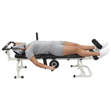 Back Stretch Bench with Cervical Traction, Multifunctional Cervical Lumbar Tr...