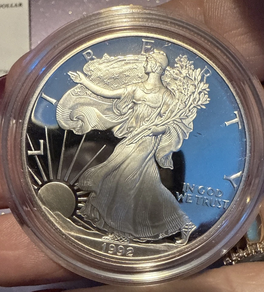 American Eagle 1992 S Proof con certificado de autenticidad y certificado de autenticidad Foto 4 de 4