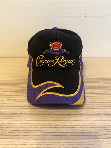 Crown Royal Championship Racing Embroidered Adjustable Black Hat Baseball Cap