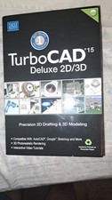 TurboCAD Deluxe 15 2D/3D Precision Drafting  Modeling Software Box Set with Key