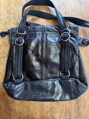 THE SAK Ventura Convertible Crossbody Backpack Black Leather  display picture 2