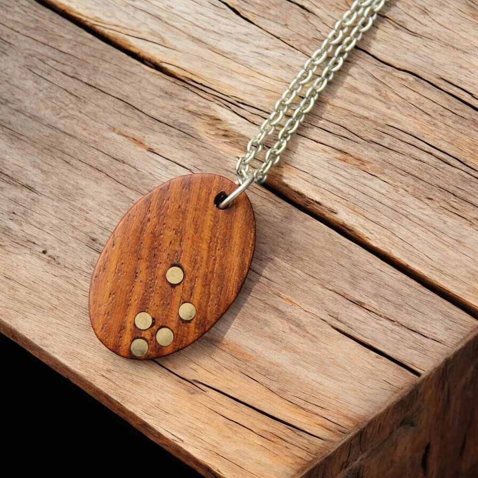 Regalo de 5 años de aniversario para ella collar de madera para mujer joyería de madera regalo de madera Foto 2 de 4