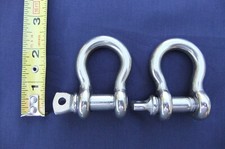 38 Bow Shackle 316 Ss 1 Ton Sailboat Anchor Rigging 2 Pc 38 Bow Shackle 316 Ss 1 Ton Sailboat Anchor Rigging 2 Pc