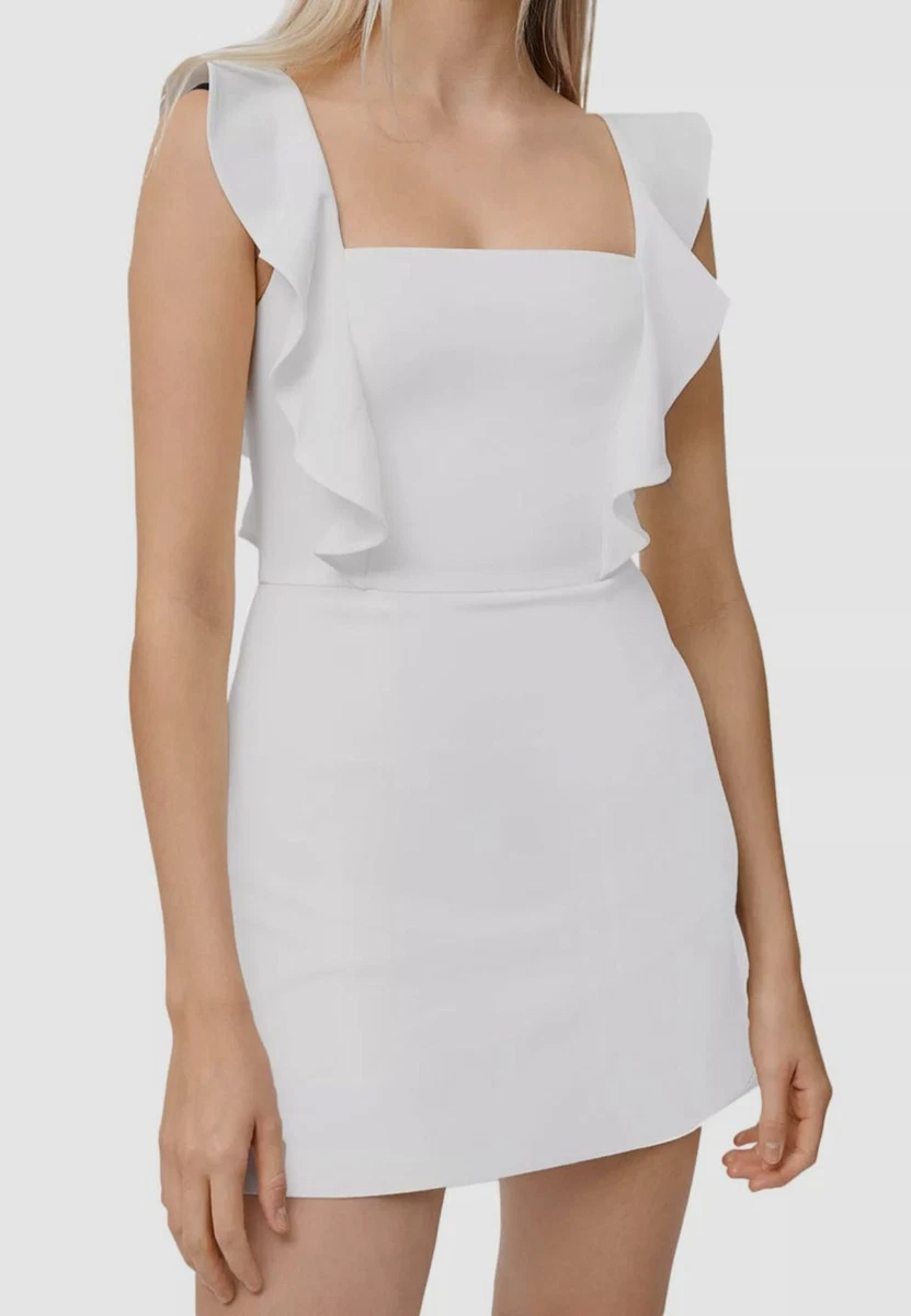 Ruffle strap top mini dress