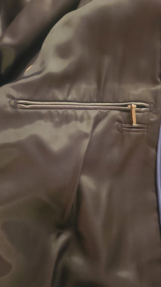 Cole Haan Men's Wool 10% Cashmere Car Coat with lamb leather trim size M - Image 4 of 4