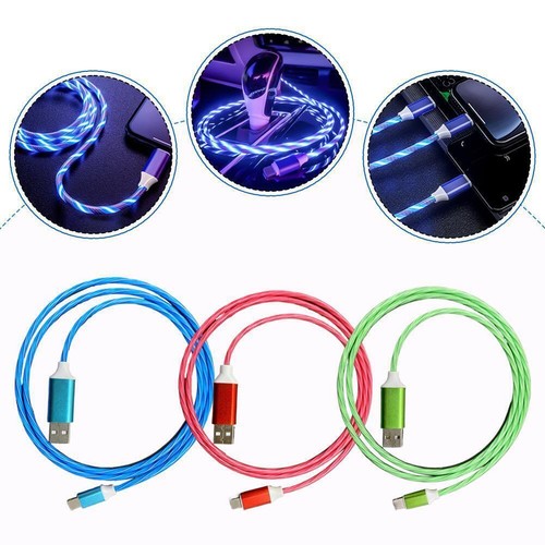 LED 100CM Fast Charge Type C USB Cable Cord For Galaxy Q5D0 S22 S10 S20 S23 Q4J4 - Picture 3 of 20