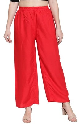 Go Gazab - Stylish Women's Palazzo: Trendy Rayon Solid Color Size - M