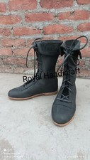 Botas Gladiador Medieval Botas Cuero Genuino Hombre Bota