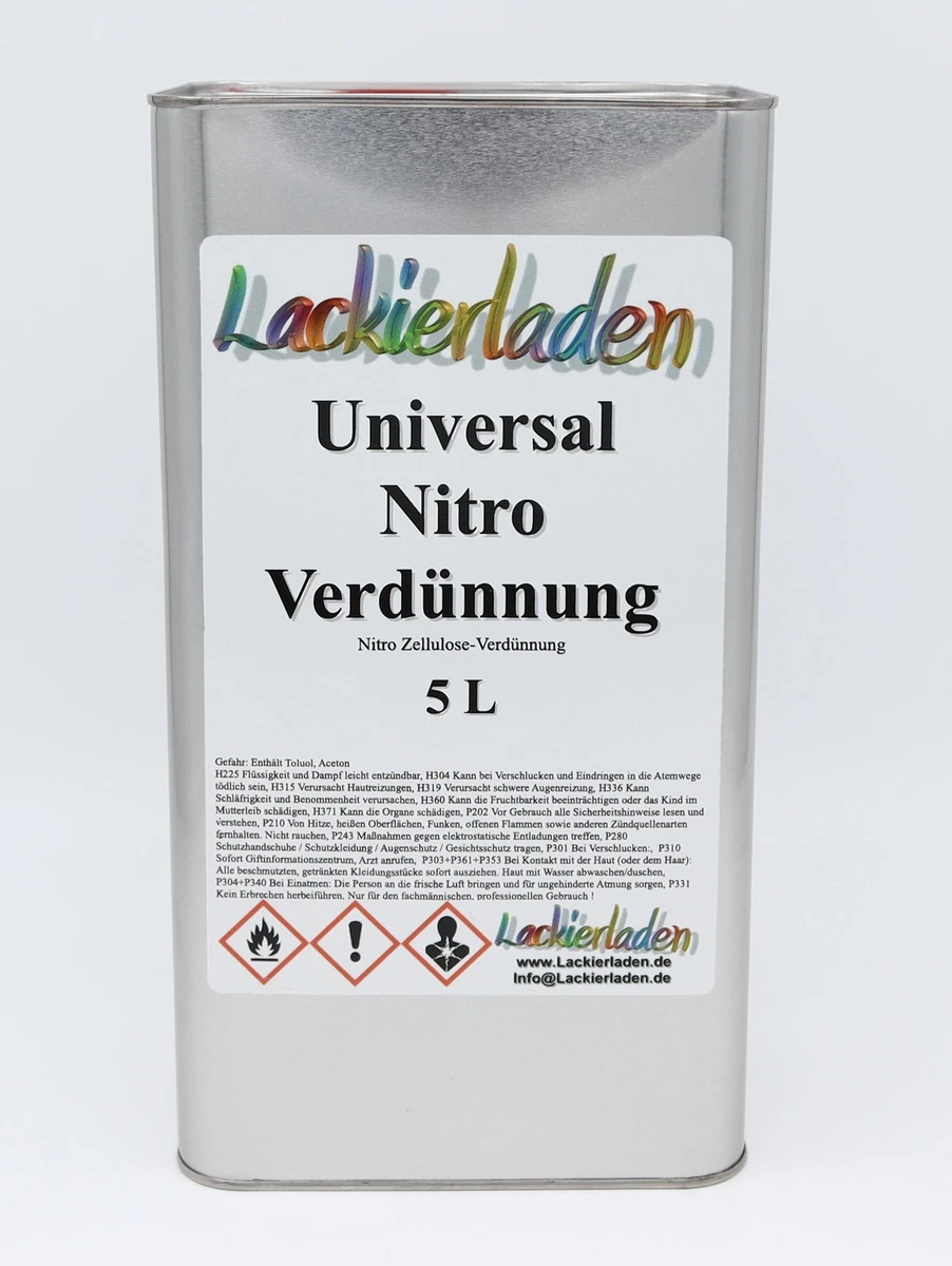 Universal Verdünnung Nitroverdünnung 5 L STC Acrylverdünnung Kurz 1 Liter – Farbverdünner, Lackverdünner Aus Deutschland Farben Acryl 2K Lackverdünnung