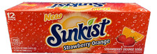 Sunkist Strawberry Orange Soda 12 pack