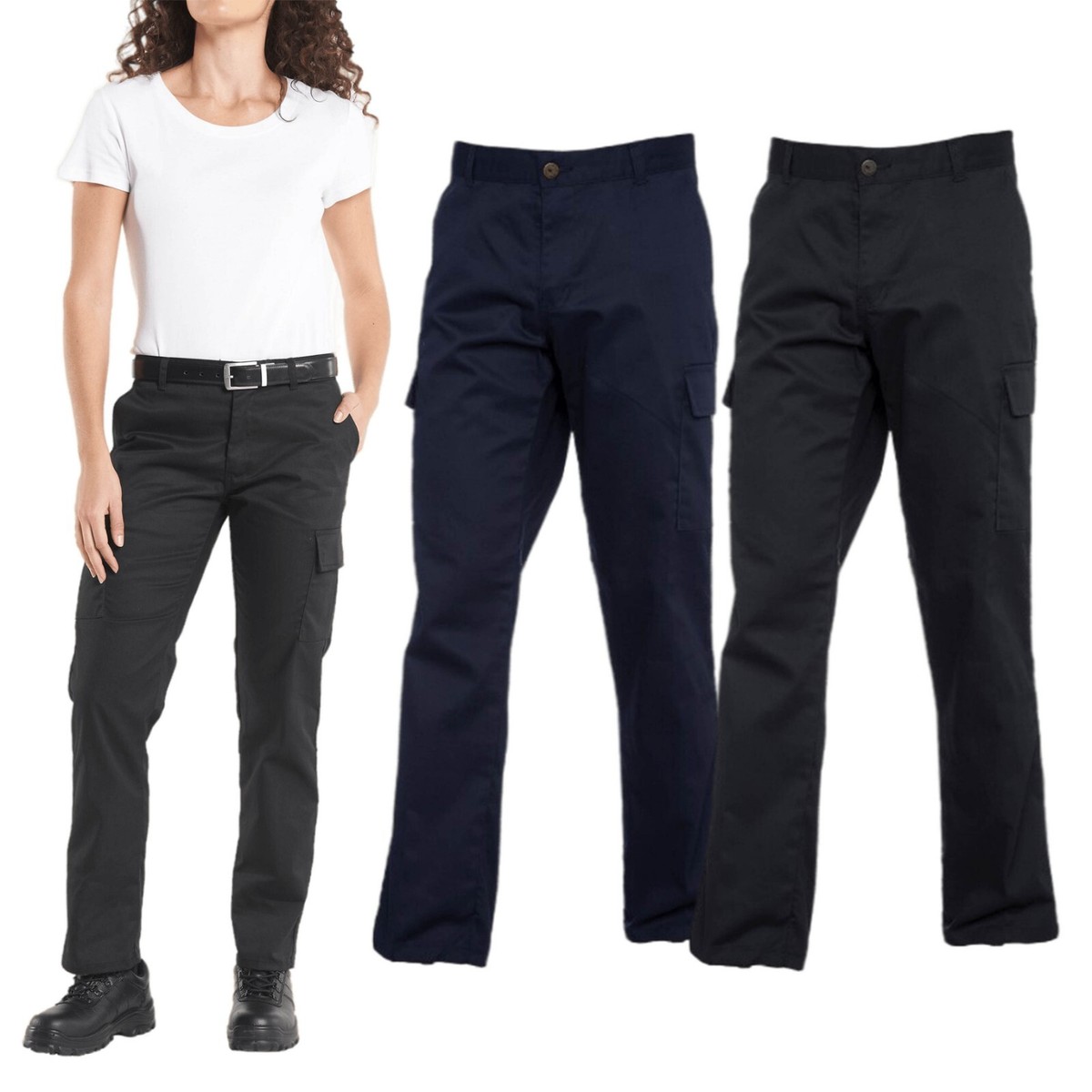 Nuofengkudu Dritto Pantaloni Cargo Donna 4 Tasche Elastico Vita Alta Legati Alle Caviglie Larghi Sportivi Lavoro Pantalone Lunghi Vintage Utility Y2K Moda Casual Streetwear Hiking Pantalon Nero S - Foto 6