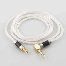 HI-End 8 Cores Silver Plated 2.5mm to 3.5mm AUX Audio Cable HIFI Headphone cabl