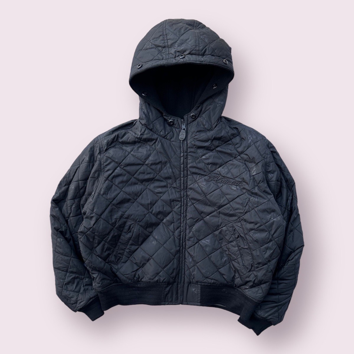 Vintage Men's Avirex Reversible Quilted Bomber Jacket Full Zip Hip