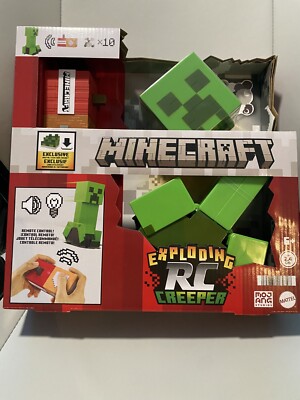 Minecraft Exploding RC Creeper Car Lights & Sounds with DLC Code Mattel IN HAND