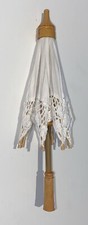 Vintage doll white Cutwork Parasol