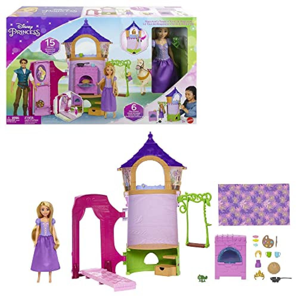 (TG. Piccolo) Disney Princess - Rapunzel's Tower Playset, bambola Rapunzel snoda