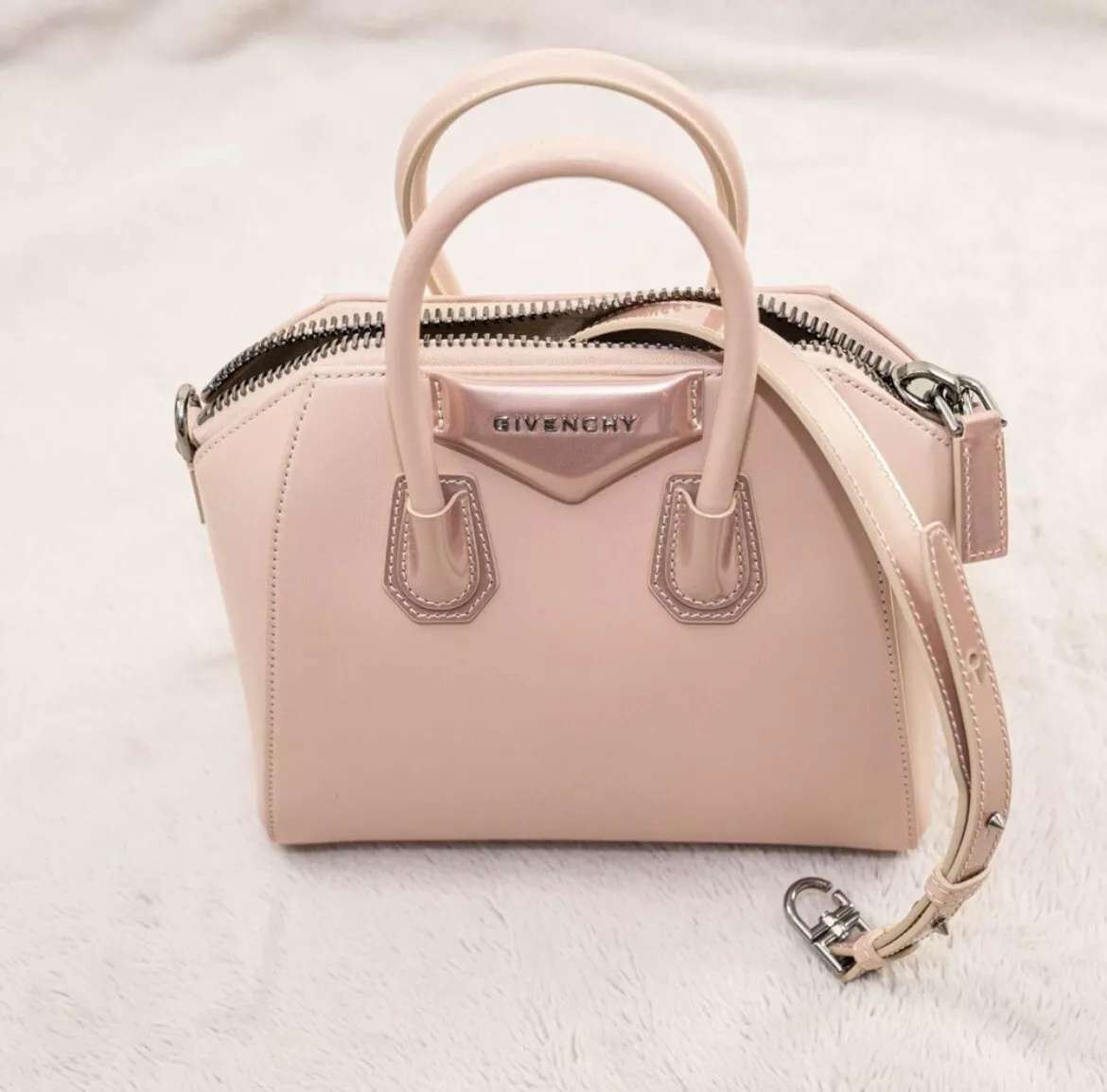 Givenchy Beige Mini Antigona Bag in Natural