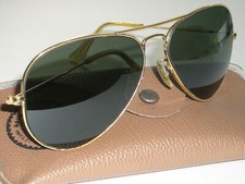CIRCA 1960's 58 14mm VINTAGE B L RAY-BAN ARISTA GEP G15 UV AVIATOR SUNGLASSES