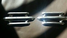 Vintage Vw Volkswagen Bug Oval Window Front Fender Horn Grills Pair 53-67 3 Bar