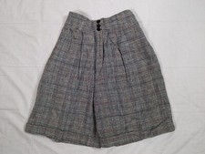 Vintage 90s Womens 2 26" Pleated Plaid High Rise Bermuda Mom Shorts S3W