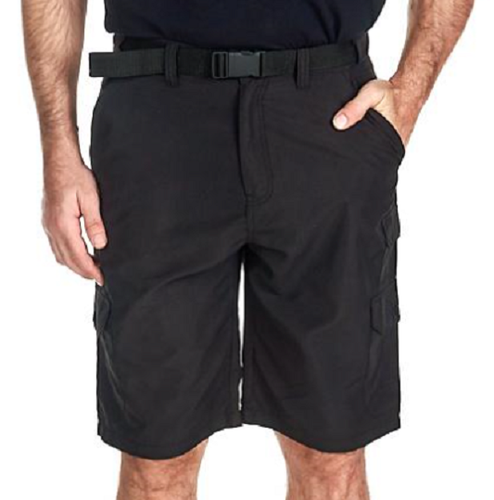 Microfiber Pocket Cargo Shorts Black 