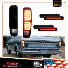 6Pcs Smoked LED Tail Lights & Side Marker Fender Kit For 1978 1979 Ford Bronco