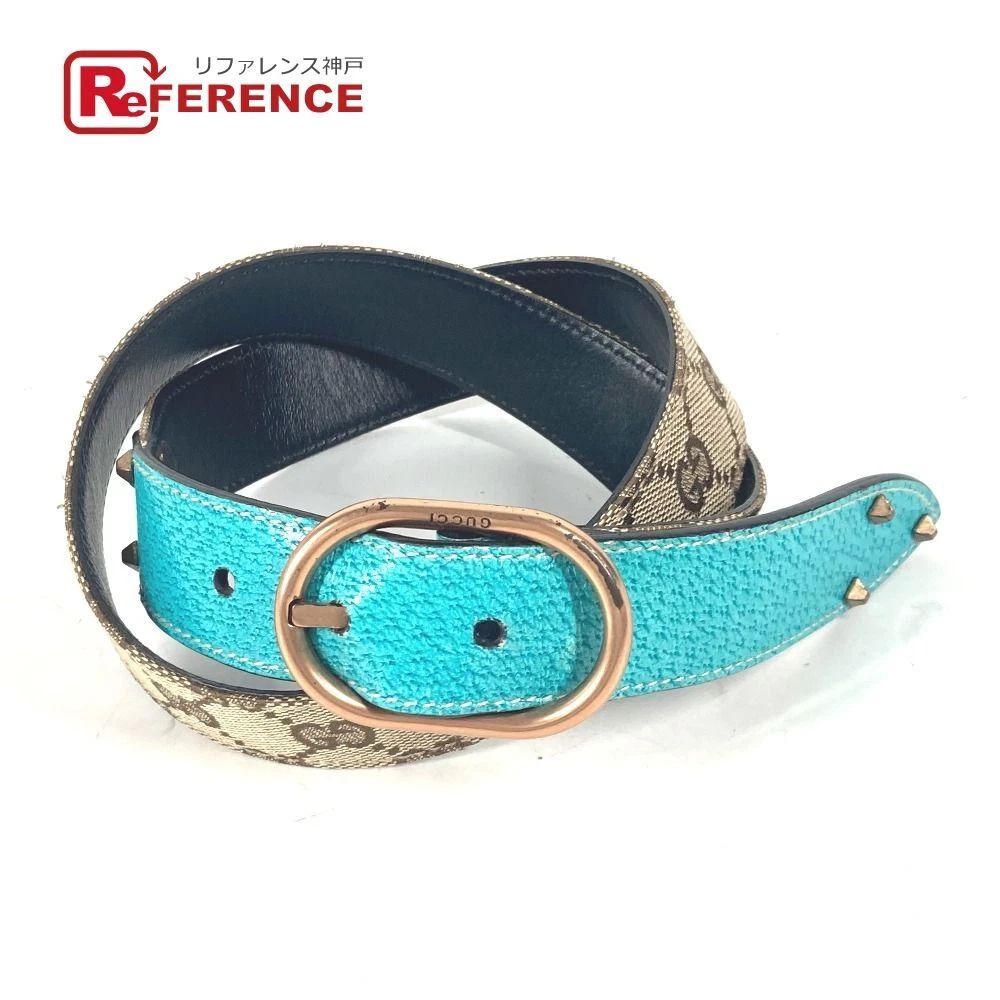 Ceinture GUCCI Gucci GG 121290 GG toile beige authentique