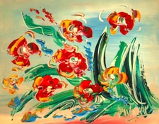 FLOWERS AIR abstract  Original Oil Painting canvas IMP4scy4