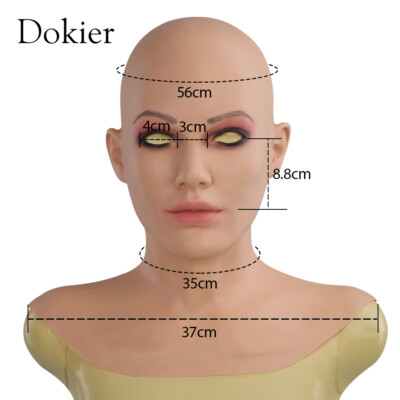 M&aacute;scara De Silicone, M&aacute;scara De Rosto Realista Feminina, Feita &agrave; M&atilde;o