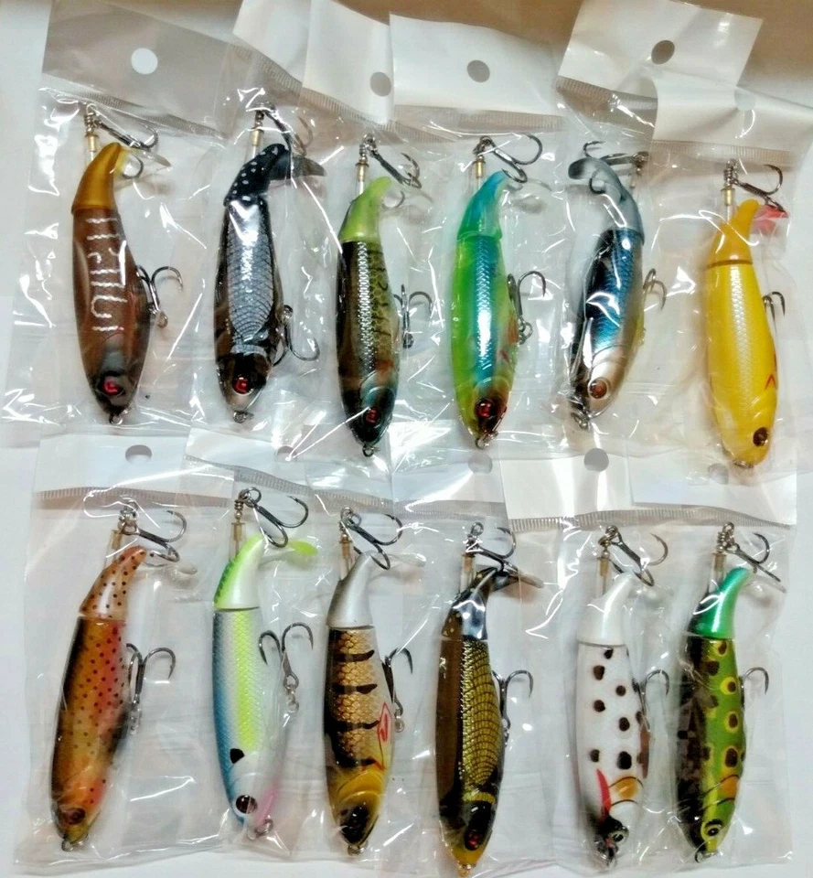Whopper Popper 90 style 105mm 17g Topwater Popper Fishing Lure-Lot of 12 colors