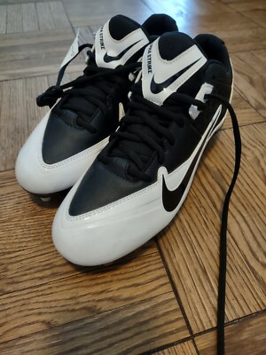 NEW Nike Alpha Strike 579371-010 WhiteBlack Football Cleats Shoes  Sz 11.5